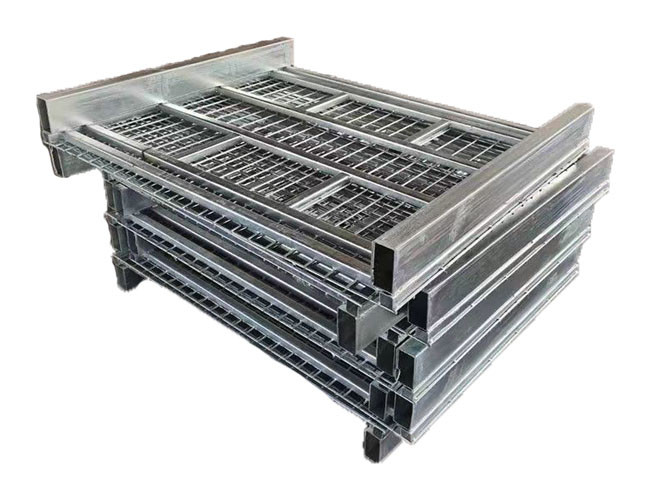 Metal Mobile Q235 Foldable Mesh Container Acid Resistance Butterfly Cage
