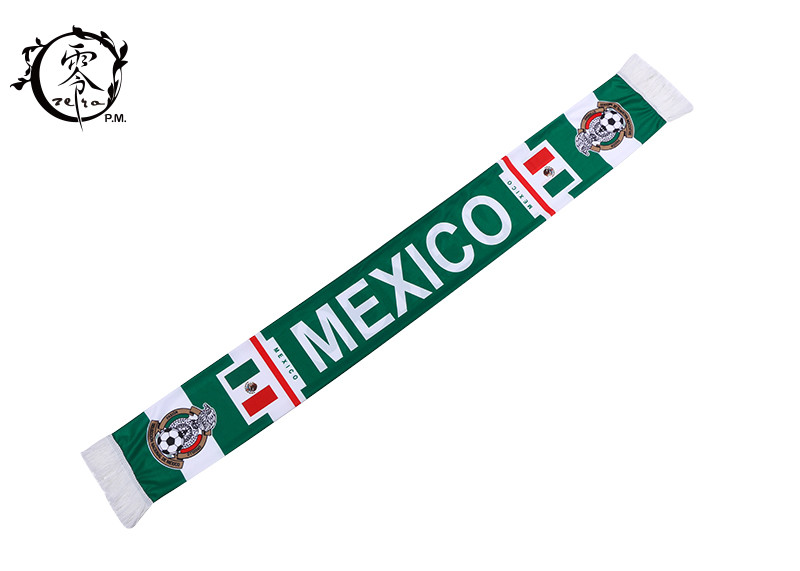 Woven Football Club Sublimation Scarf Custom Soccer Printing Fabric