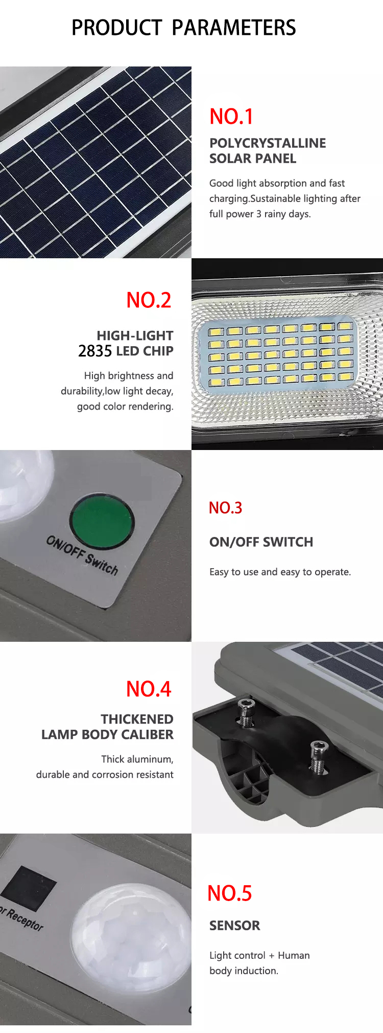 Motion Sensor IP66 90W Solar Led Street Light All In One For Garden
