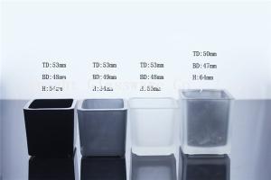  custom square glass candle holder Manufactures