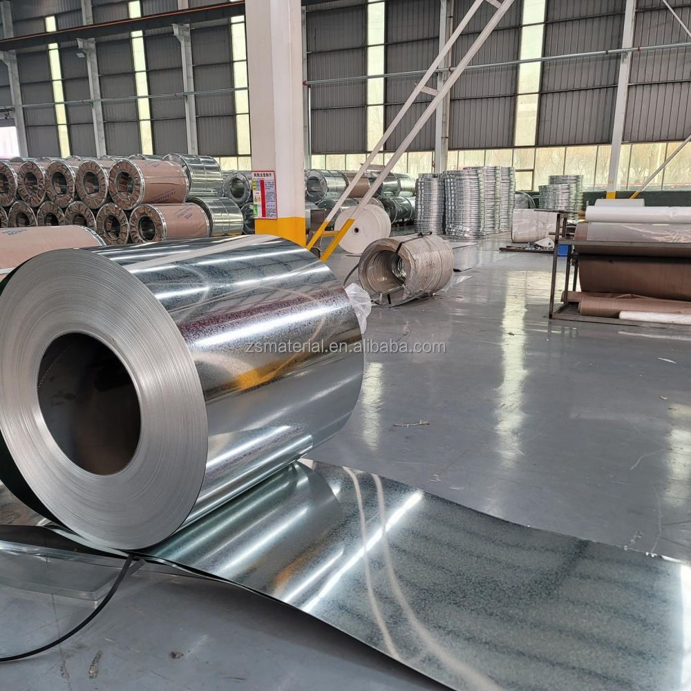 GS Certified Zinc Coated Galvanized Steel Coil for Construction and Decoration 600-1500mm Width 80g Big Spangle
