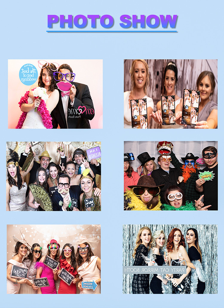 Party Selfie Mirror Photo Booth Touch Screen Magical Mirror With Photo