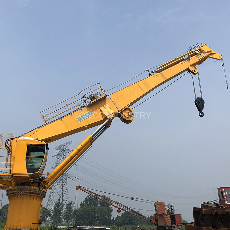 Certified ABS 1.5t 36.6m Telescopic Boom Crane Marine Customized