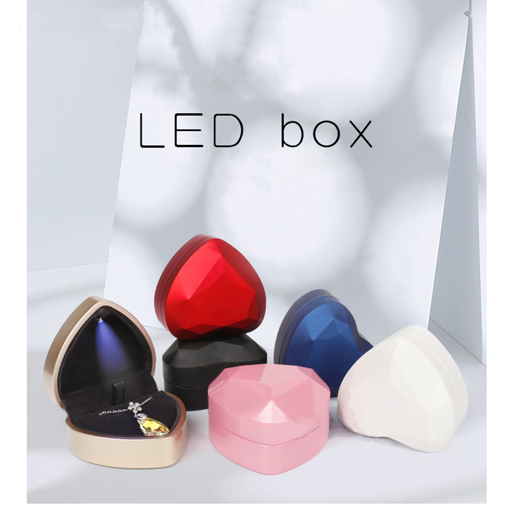 LED Light Rings Jewelry Box Customizable Jewelry Gift Packaging Box