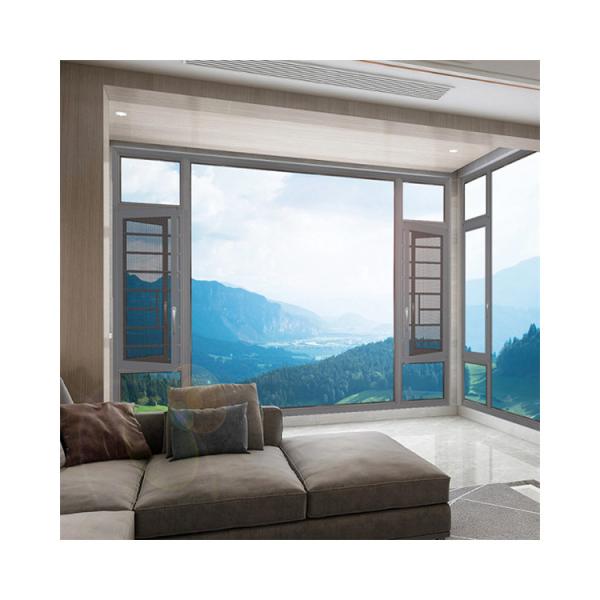 35dB Sound Insulation Coefficient Aluminum Casement Glass Windows for Villa