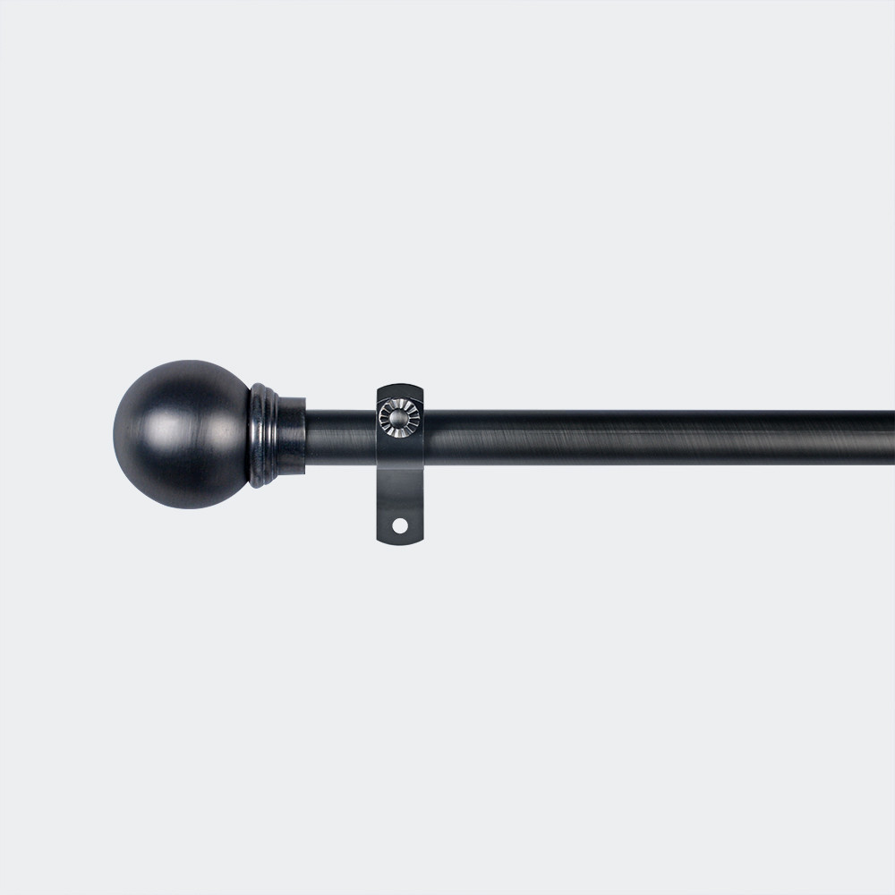 25mm Pipe Curtain Rods Sand Black Three Dimensional Sphere