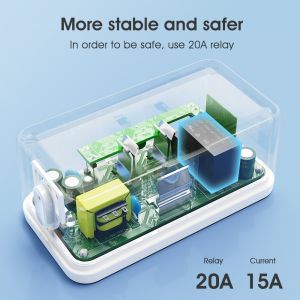 Tuya Smart Socket with Power Monitoring, WiFi and RF433 Plug, Type C Outlet, App