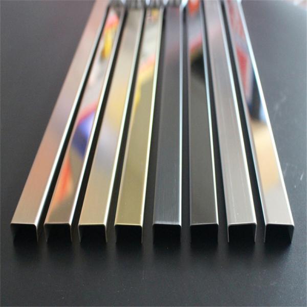 Hairline Finish Black Stainless Steel Trim Edge Trim Molding 201 304 316 For