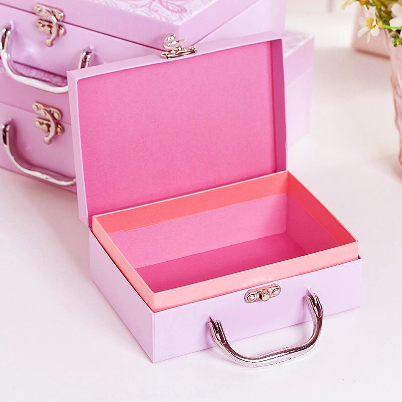 Mini Paperboard Cardboard Suitcase Gift Box Favor Packaging For Clothes