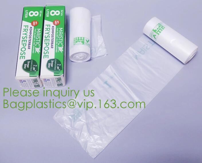 Eco-friendly Roll Compostable Plastic Bag Drawstring Biodegradable Garbage Bags,cornstarch custom compostable biodegrada
