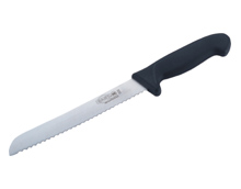 25cm Stainless Steel Cookwares , Western Style Bread Knife With Black Plastic Handle