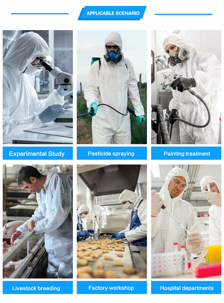 FDA White Disposable Coveralls With Hood clinic uniform