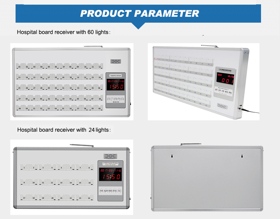 Best price hospital ward equipment Aluminium alloy 24 slots board receiver with voice broadcast