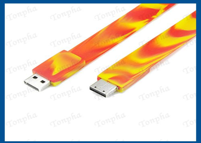 Customized Logo Bright Wristband Flash Drive 128MB-64GB Capacity For Gift