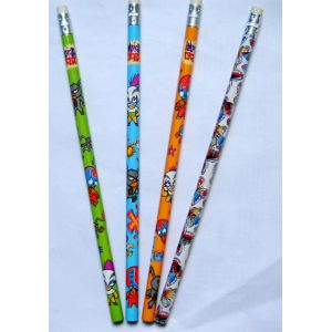 China 7 Black Wooden HB Pencil With Eraser Graphite Pencil on sale