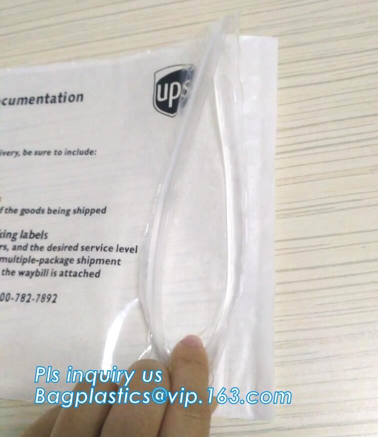 PP film 178*140mm invoice enclosed packing list envelopes, DHL Shipping pockets for waybill, A4 size plastic packing lis