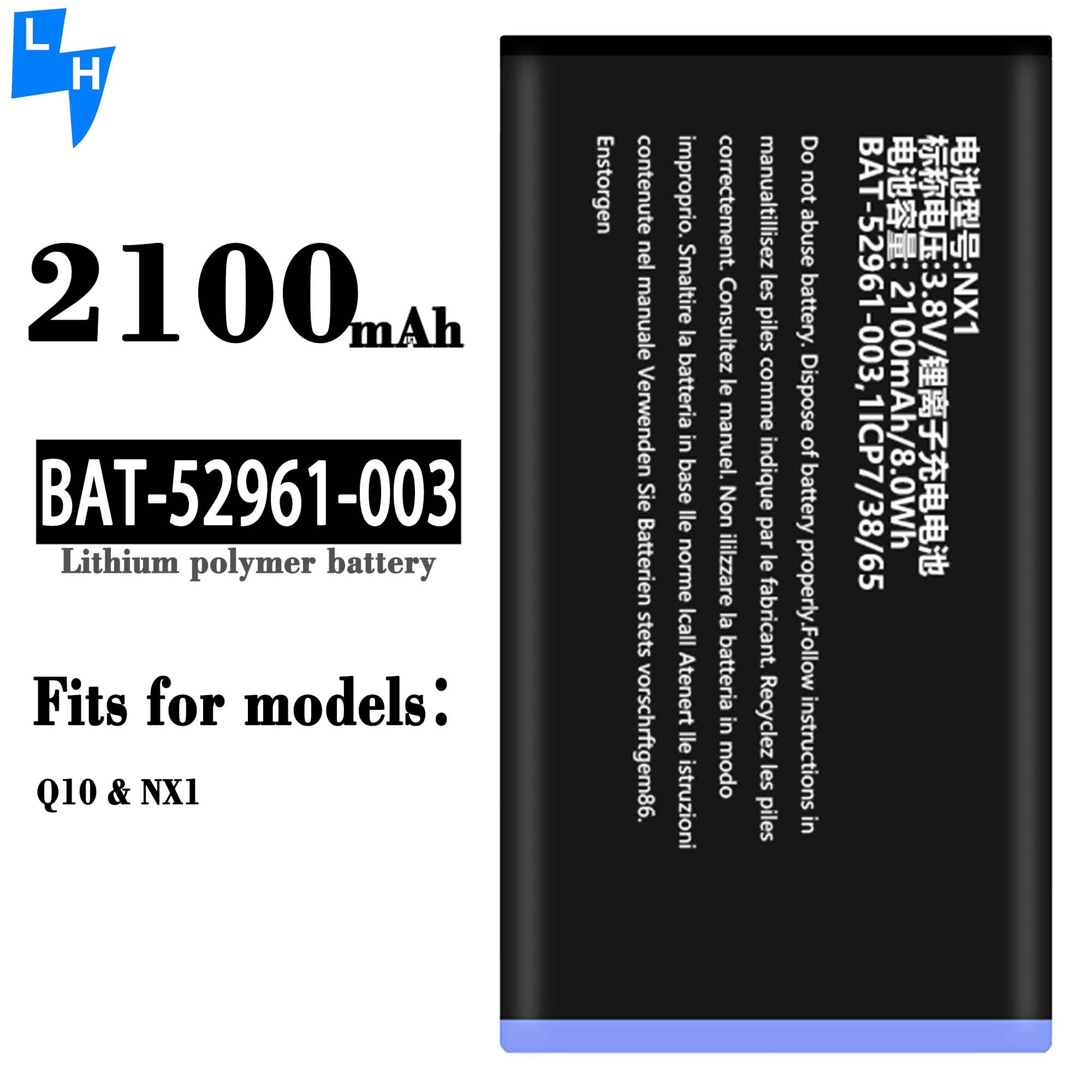 RECHARGABLE OEM BAT-52961-003 Mobile Phone Battery for Blackberry Q10 NX1