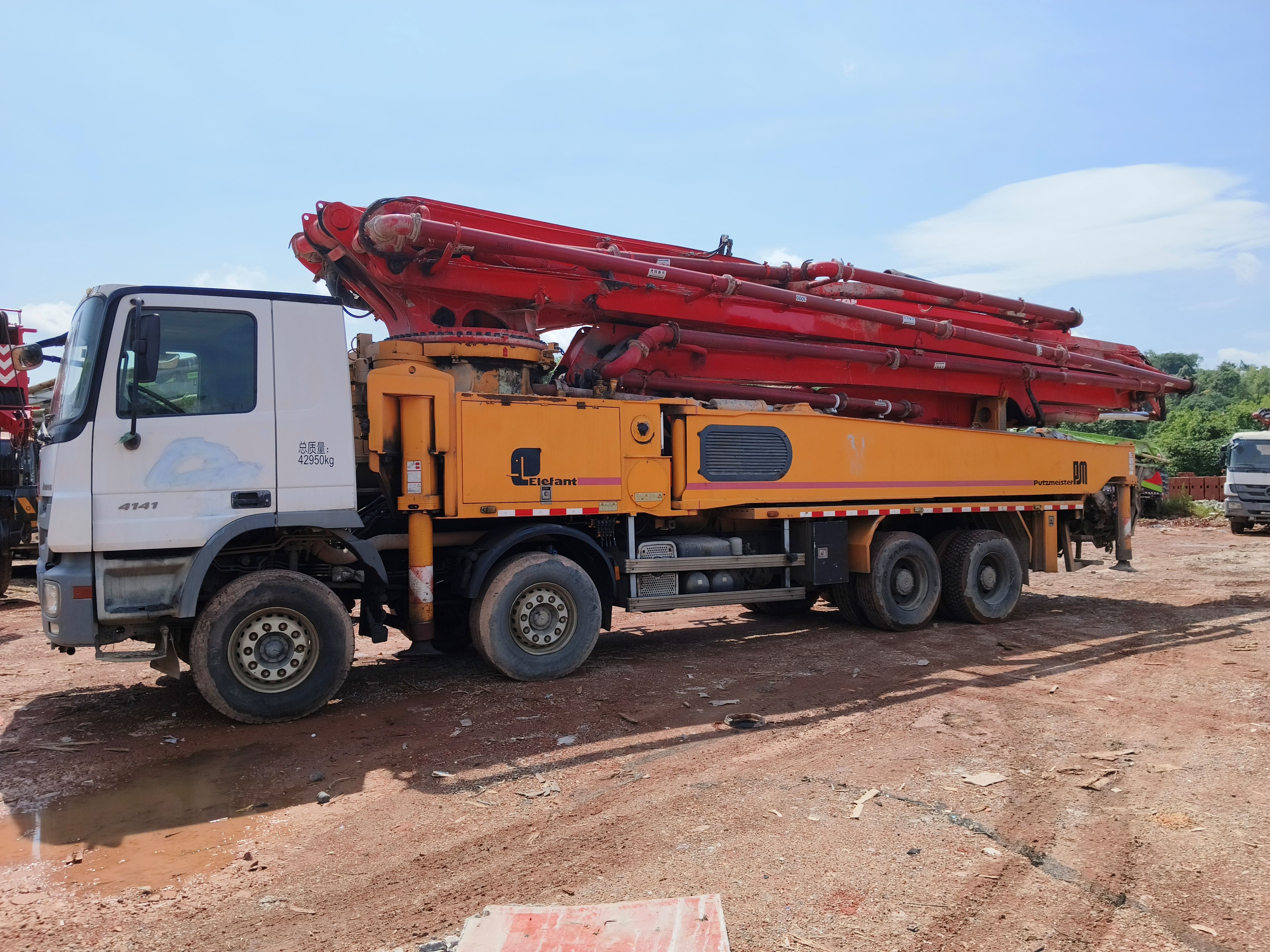 2013 Used Putzmeister Concrete Pump 53m on Mercedes-Benz Chassis