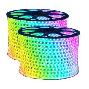  100m RGB Strip Light IP65 Waterproof Warm White LED WiFi Remote Control DMX Compatible Flexible Design for Landscape Use Manufactures