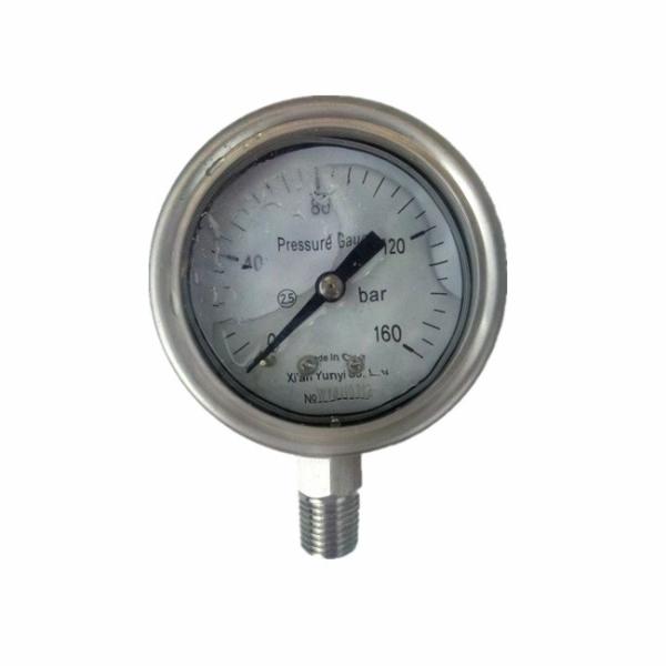 250bar high temperature bourdon tube manometer liquid filled pressure gauge