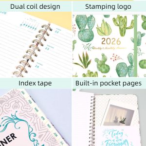  Spiral Binding Custom Journal Notebook Pocketless Customized Design Manufactures