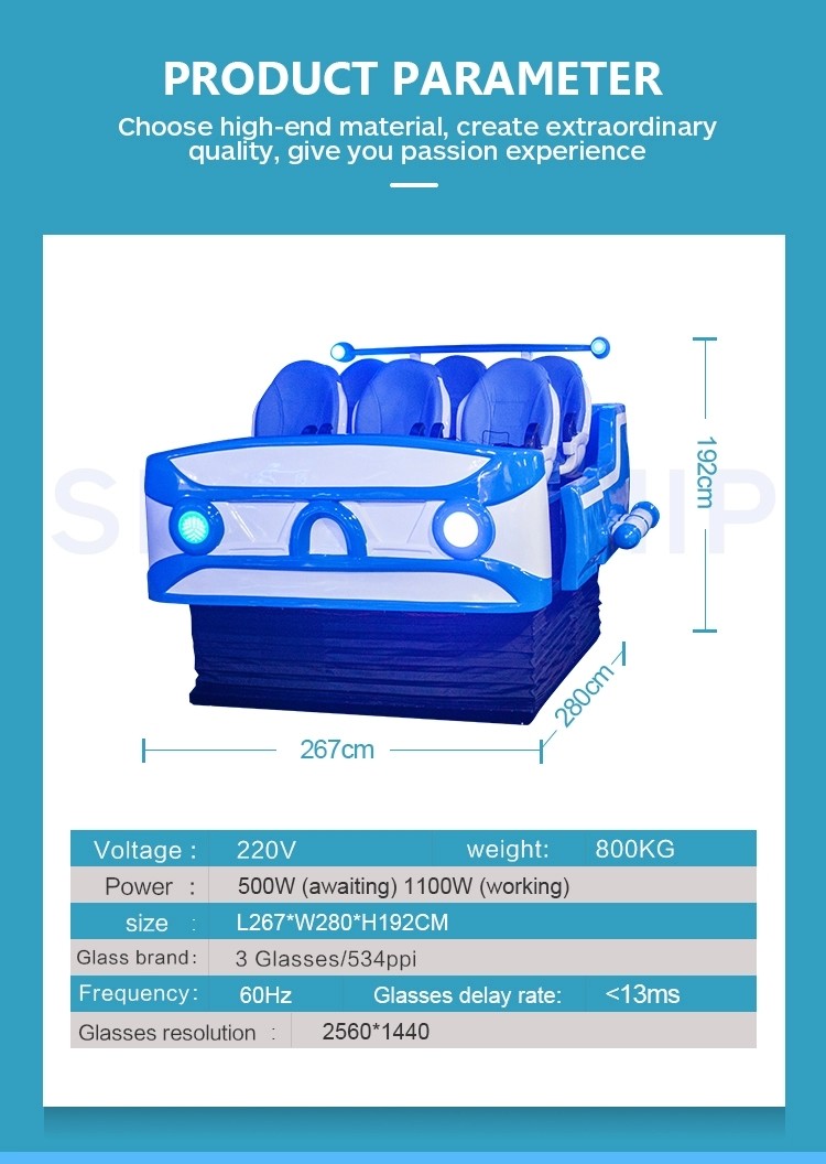 1100W 9d Arcade Virtual Reality Simulator Roller Coaster Vr Motion Platform
