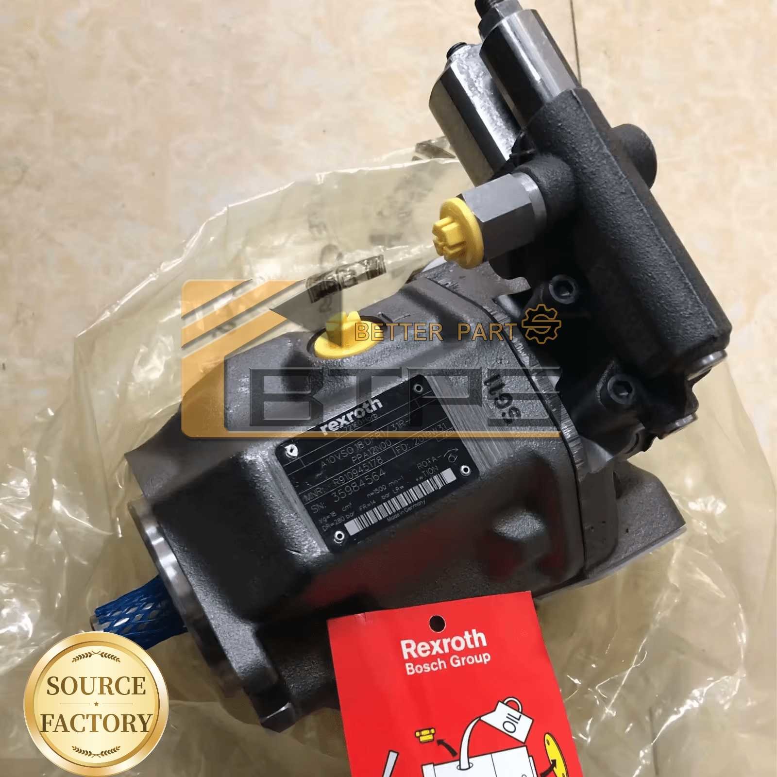 REXROTH A10VO SERIES A10VO85DRF PISTON PUMP HIGH PRESSURE SPEED OPEN LOOP HYDRAULIC DISPLACEMENT VARIABLE AXIAL SINGLE PLUG