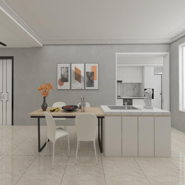 2022 Modern Style PVC Thermofoil Finished Kitchen Cabinet for Luxury Kitchen