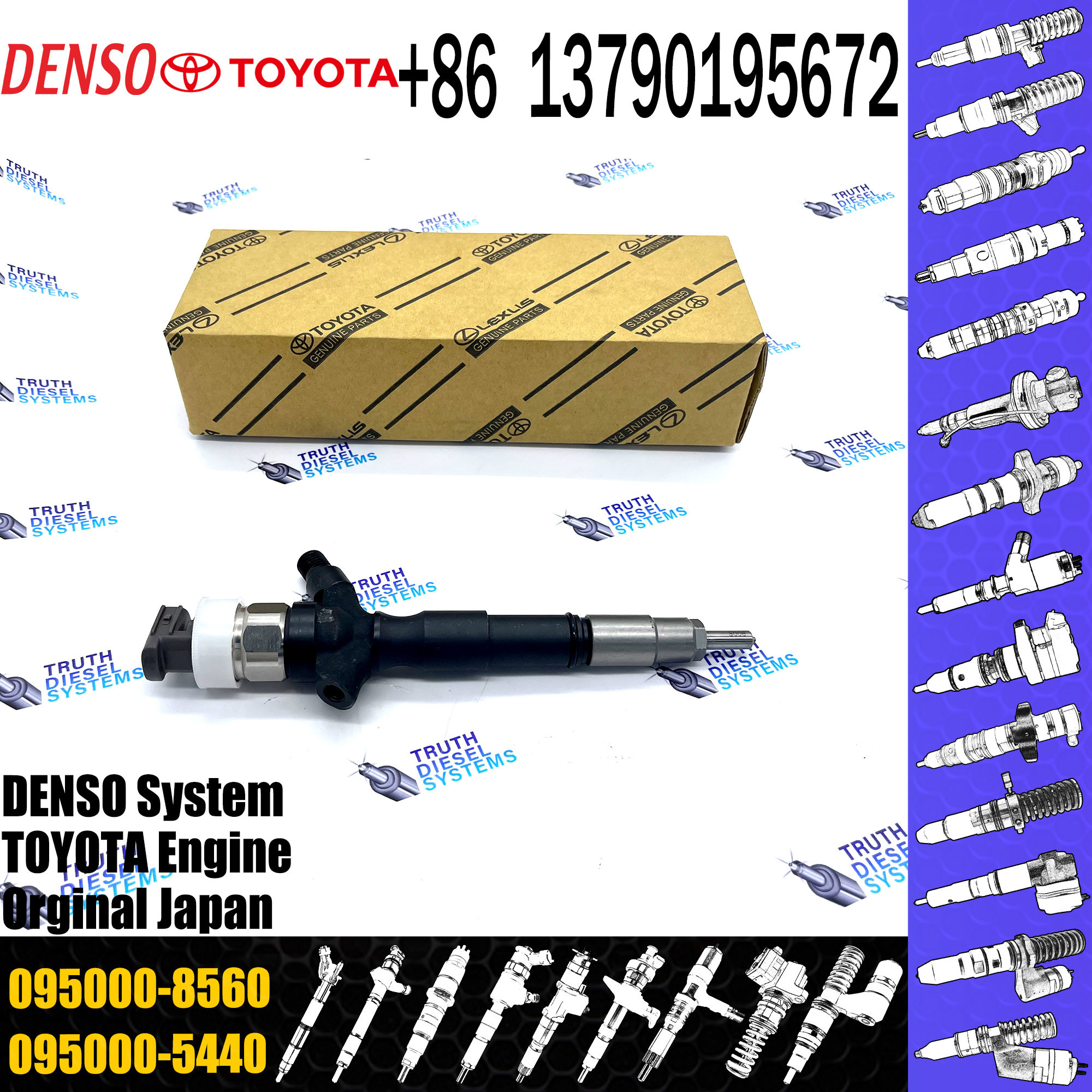 Hot sell Fuel injector common rail fuel injector 095000-8299 095000-8220 095000-8560
