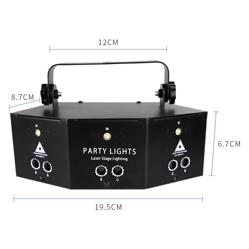 2022 New 9 Eyes KTV Bars Stage Party Light Sound Activated Home Projection Cool Dazzling DMX DJ Disco Dance Laser Strob