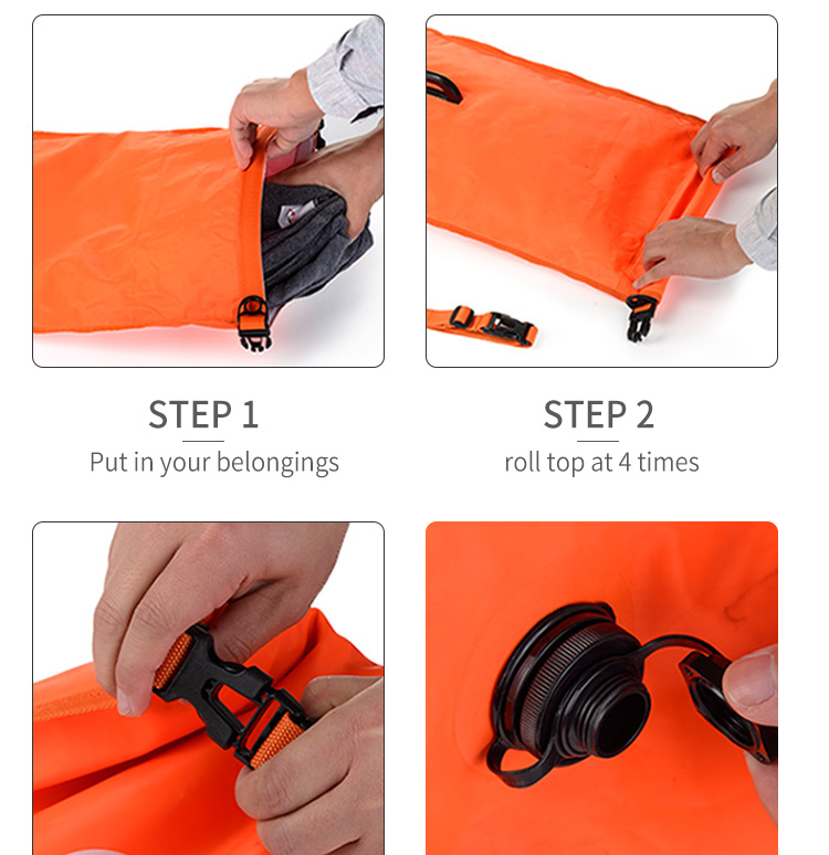 backpack dry bag open water swim lane marker marker buoys yellow safety inflatable pool life buoy swimming buoy