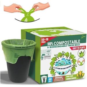 100% BIODEGRADABLE COMPOSTABLE TRASH BAGS,Biodegradable Compostable Trash, Eco