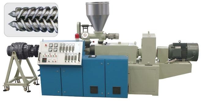 High Output PVC Pipe Extrusion Machine , Pvc Pipe Production Line Double Screw 80kg / H
