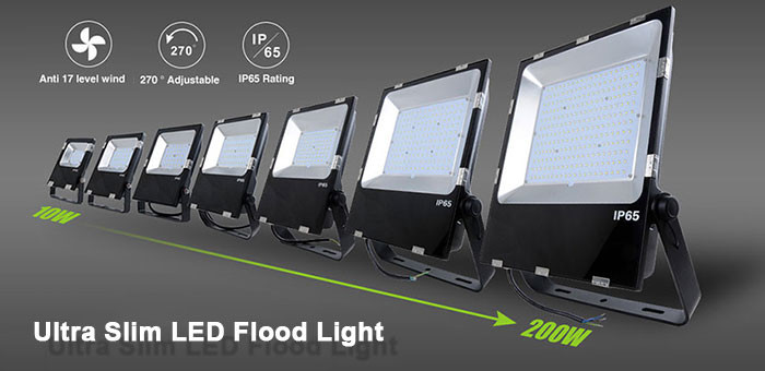 150w 18000Lm Security Flood Lights Corrosion Resistant 330x430.25x60mm