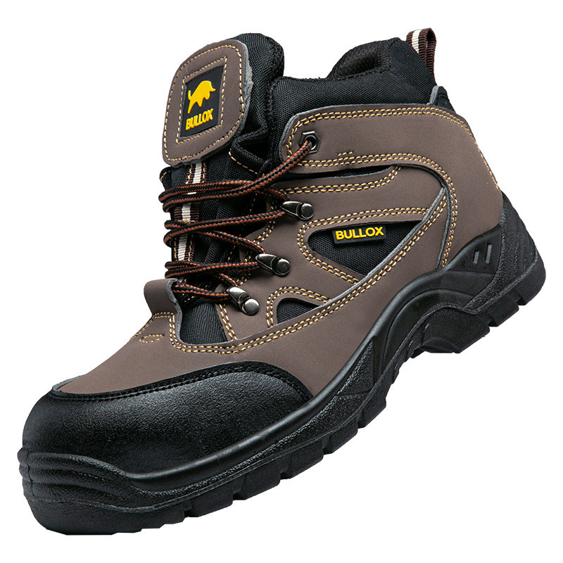 Oxford Cloth Security Boots Men PU Injection Sole Steel Plate Anti Proof Work For Mens