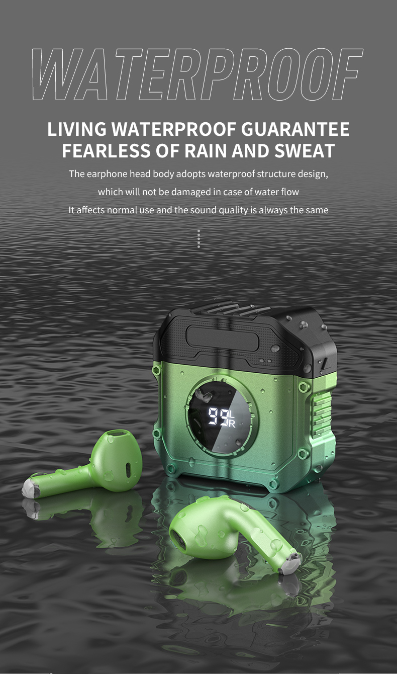 Wireless Earbuds Hoya HIFI Stereo Blue tooth In Ear Earphones with ENC and Led Display