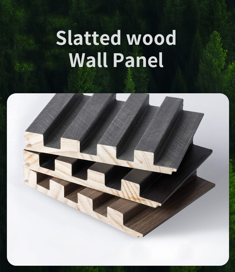 Eco-Friendly Fabric Color Style Solid Slat Panel for Interior Decoration Application