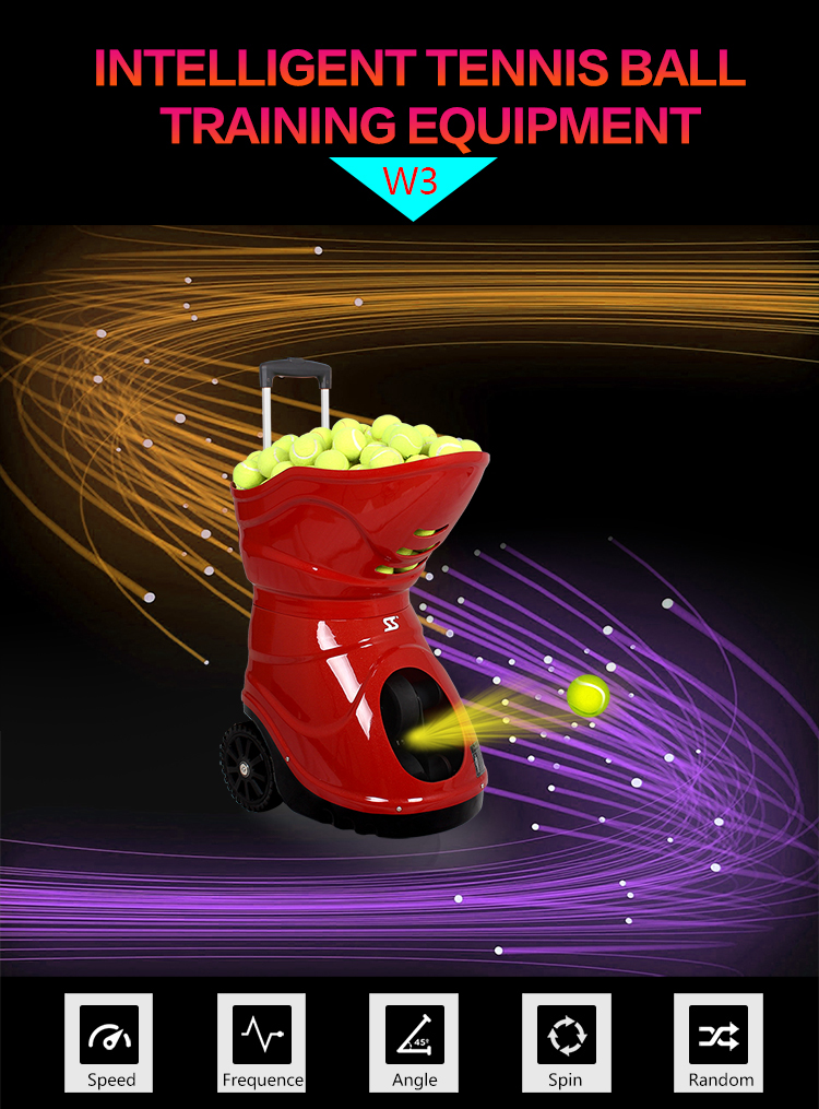 Portable Tennis Ball Throwing Machine Beginner Level AC 240V