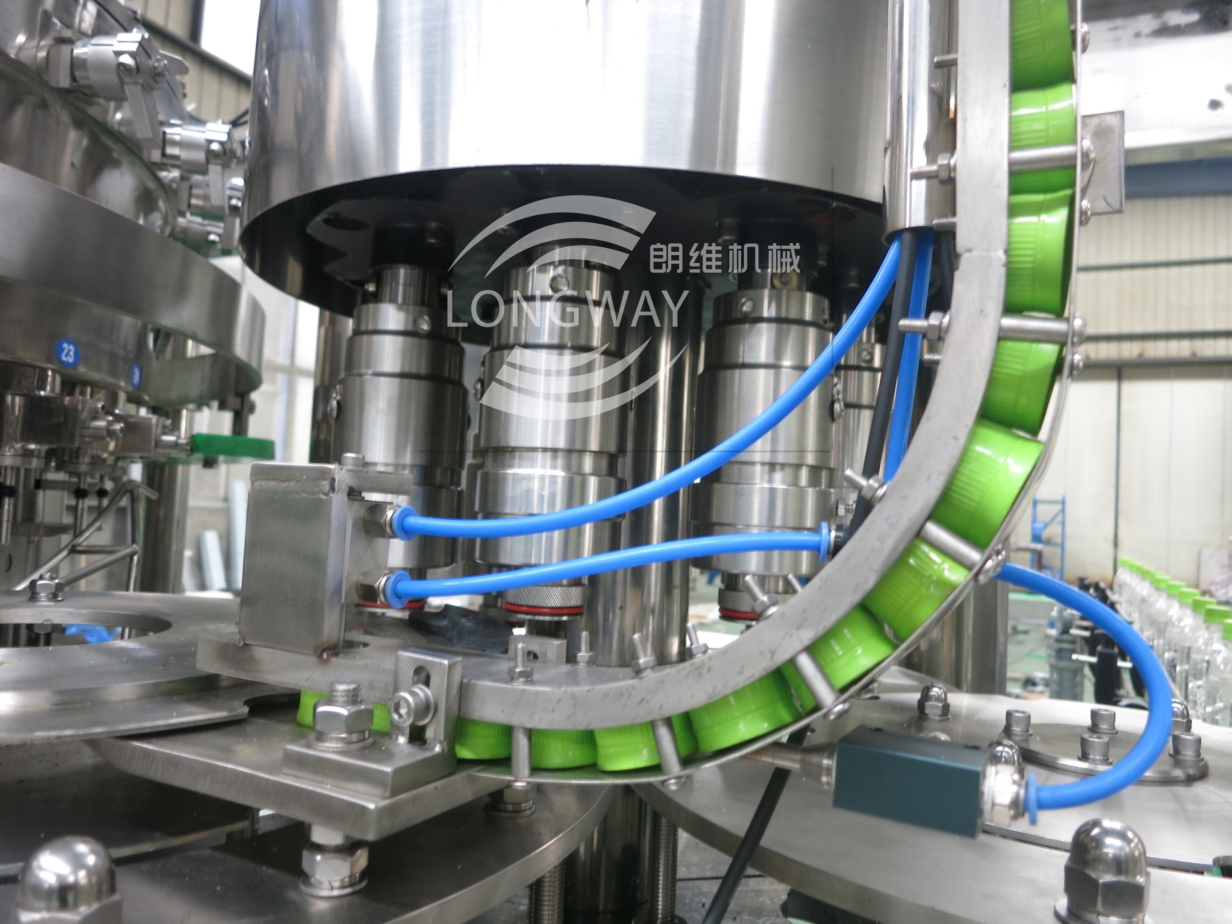 Long warranty 3 in 1 Automatic Gas drink Rotary Rinser Filler capper machine