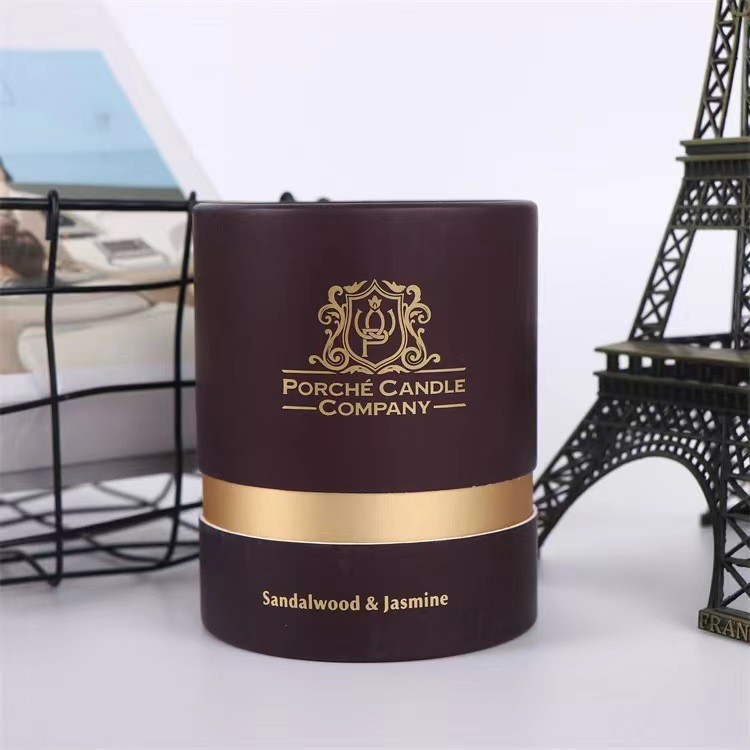 Cosmetic Perfume Candle Cylinder Paper Tube Packaging Matt Lamination Surface Treat