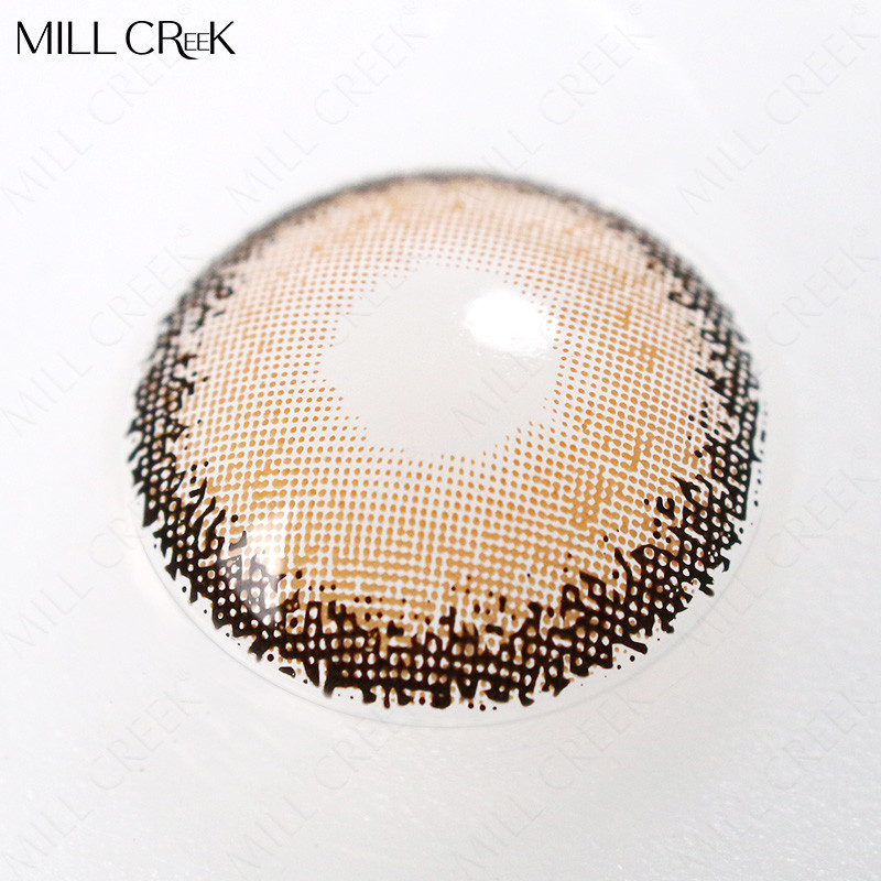 Natural Looking Dusky Brown Contact Lens Realistic Hazel Contacts 14.5
