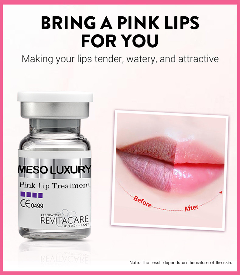 Pink Luxury Vitamin C Lip Serum Meso Organic Treatment Lip Brightening Serum