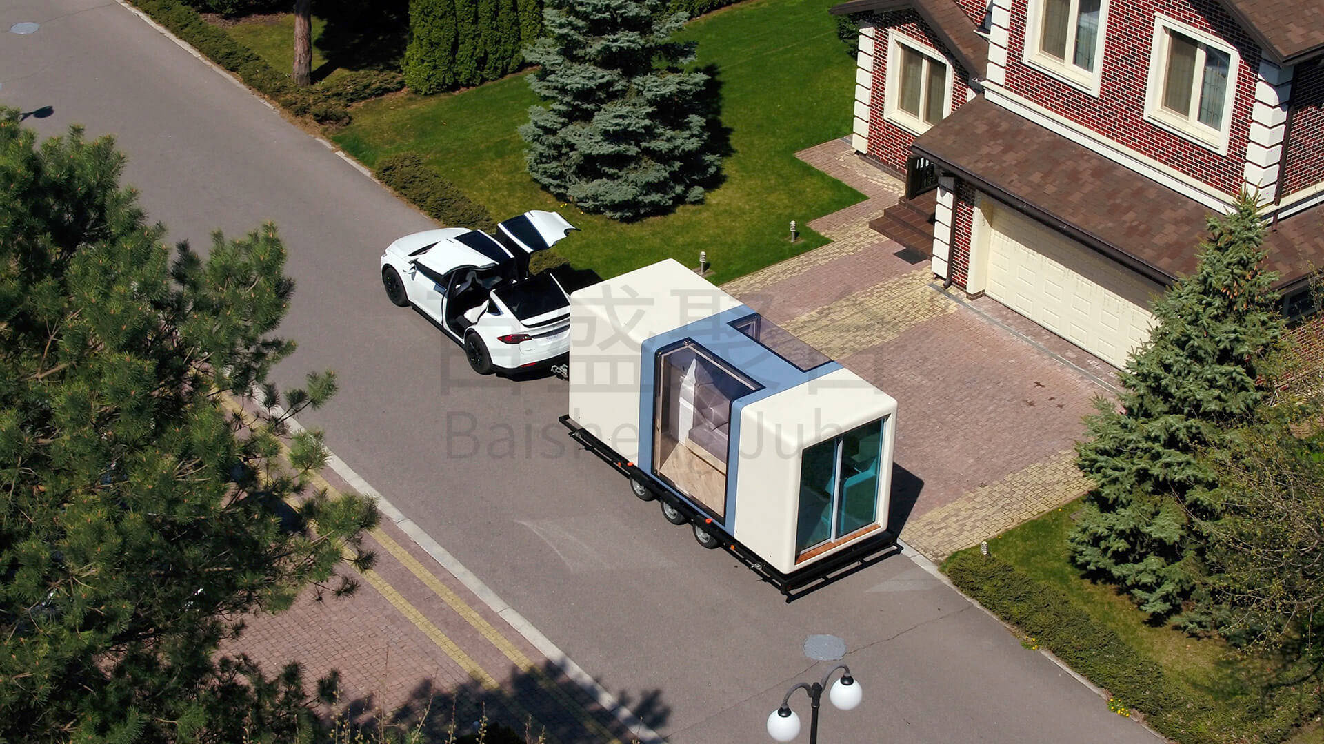Villa Landscape Decoration Prefab House with Modular Container Home and Space Bed