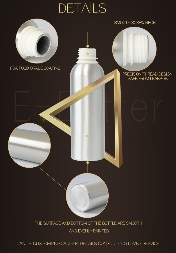 120ml 250ml 500ml Aluminium Beverage Bottles With Screw Cap
