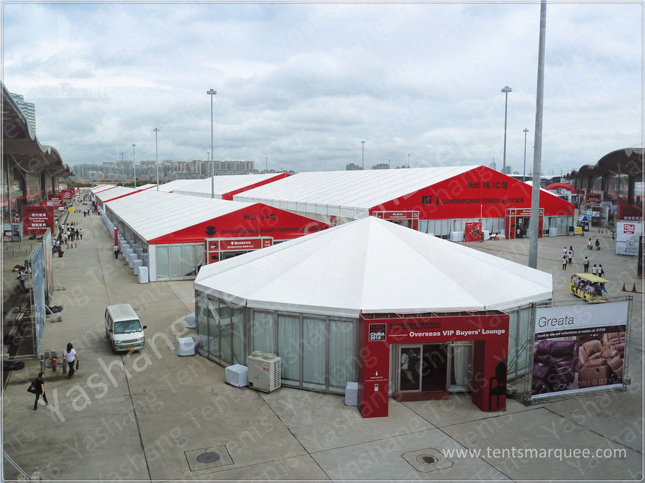 6M Modular Design Commercial Event Tents , Outdoor Event Canopy With Soft PVC Windows