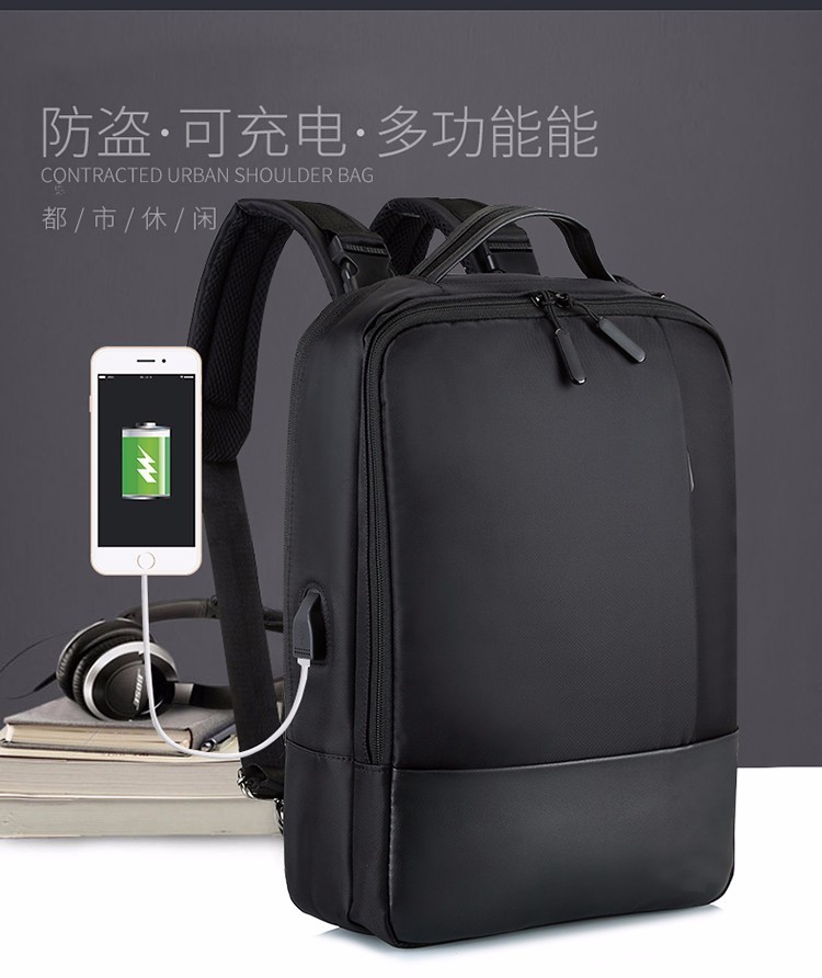 Custom wholesale travel mochilas crossbody USB laptop backpack unisex waterproof 15.6'' convertible backpack shoulder ba