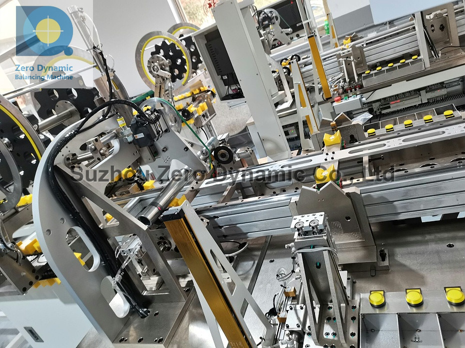 Treadmill Roller Balancing Machine with Conveying Line, Welding Balance Correction