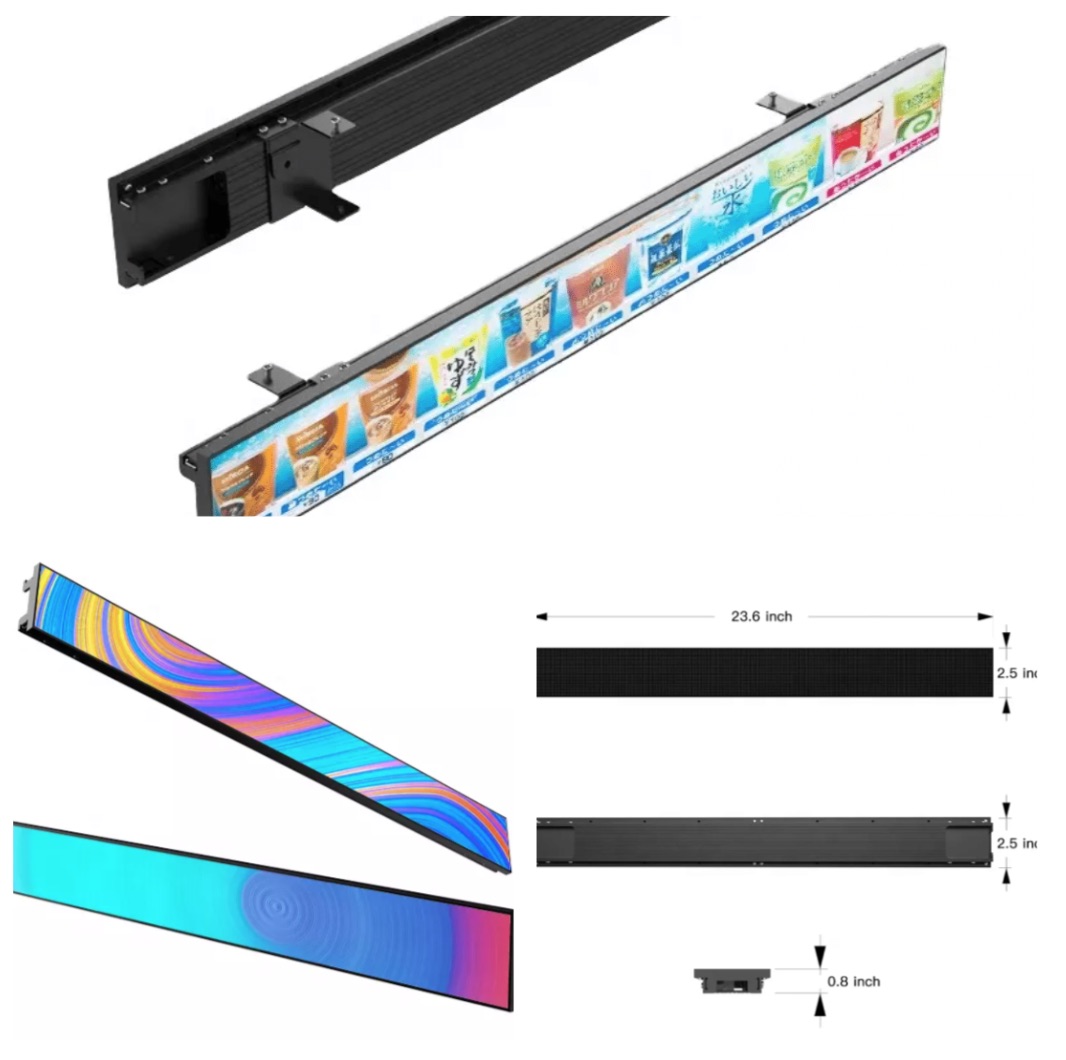 p0.93mm cob shelf led display
