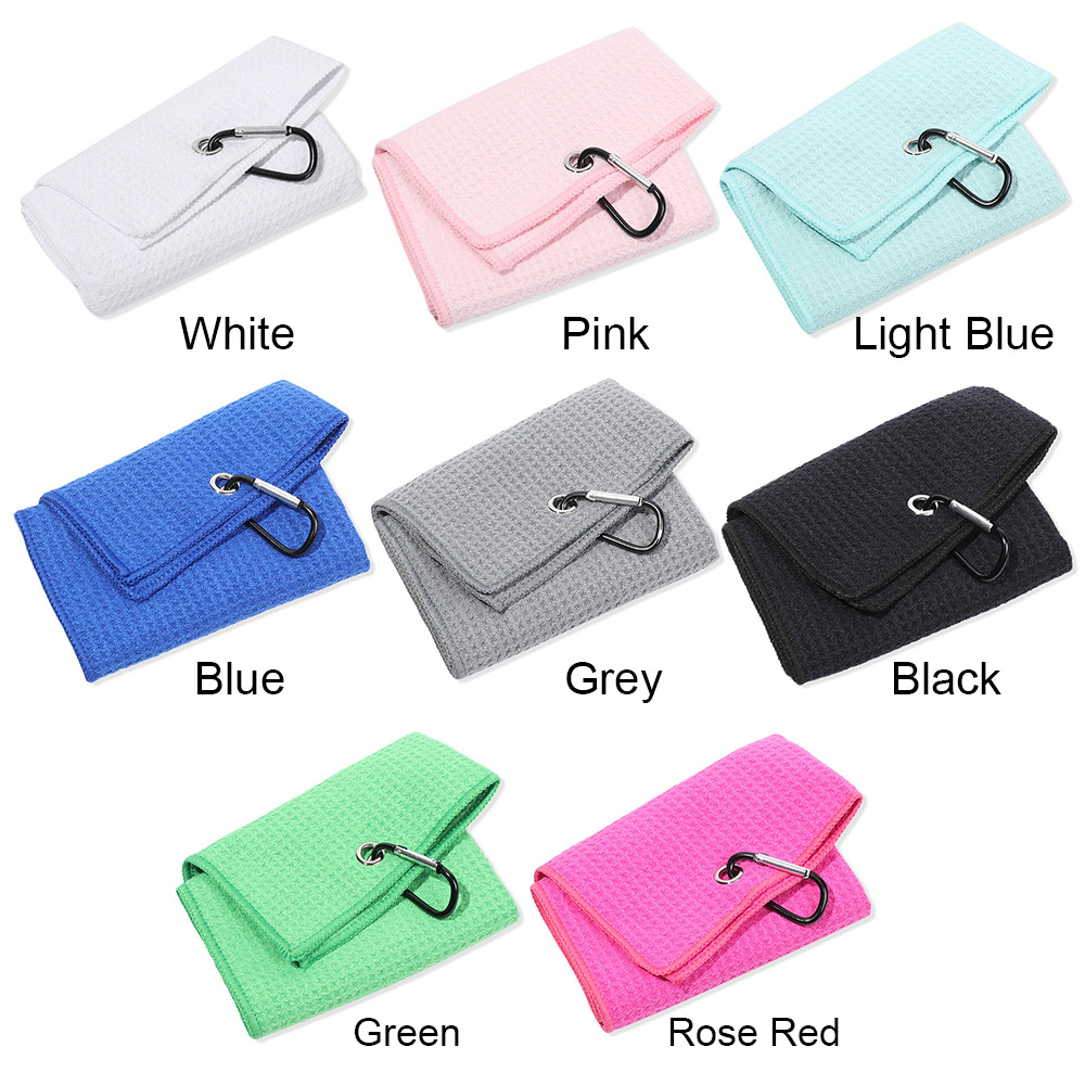 Custom Logo Golf Towels Microfiber Waffle Cleaning Towel for Sustainable Sports Adults