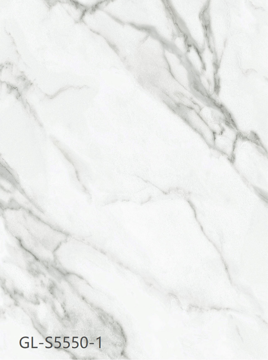 6mm Light Grey Marble Vinyl Flooring Dampproof Nature Friendly Scratch Resistant GKBM Greenpy GL-S5550-1